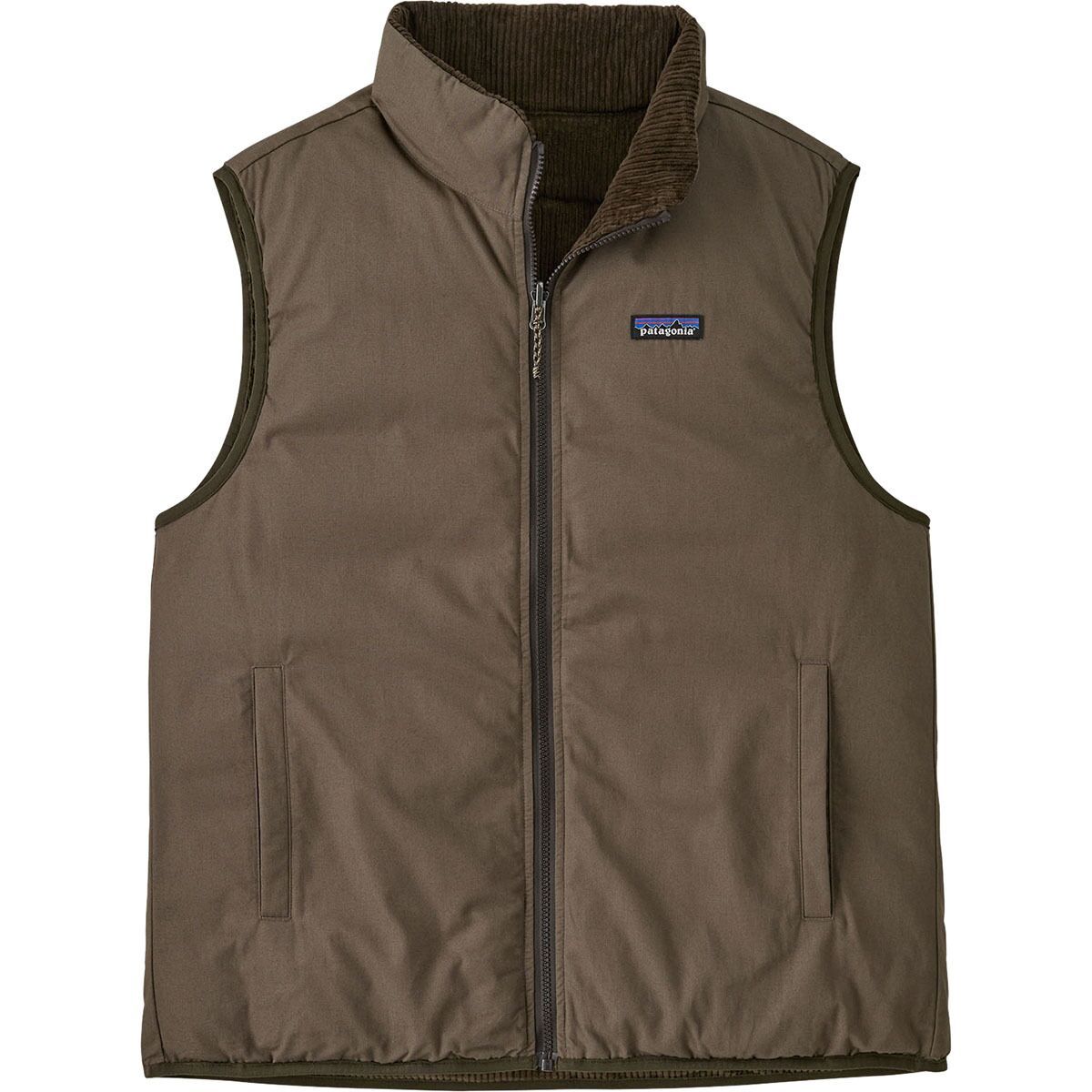 

Обратимый жилет из хлопка и пуха Patagonia, коричневый