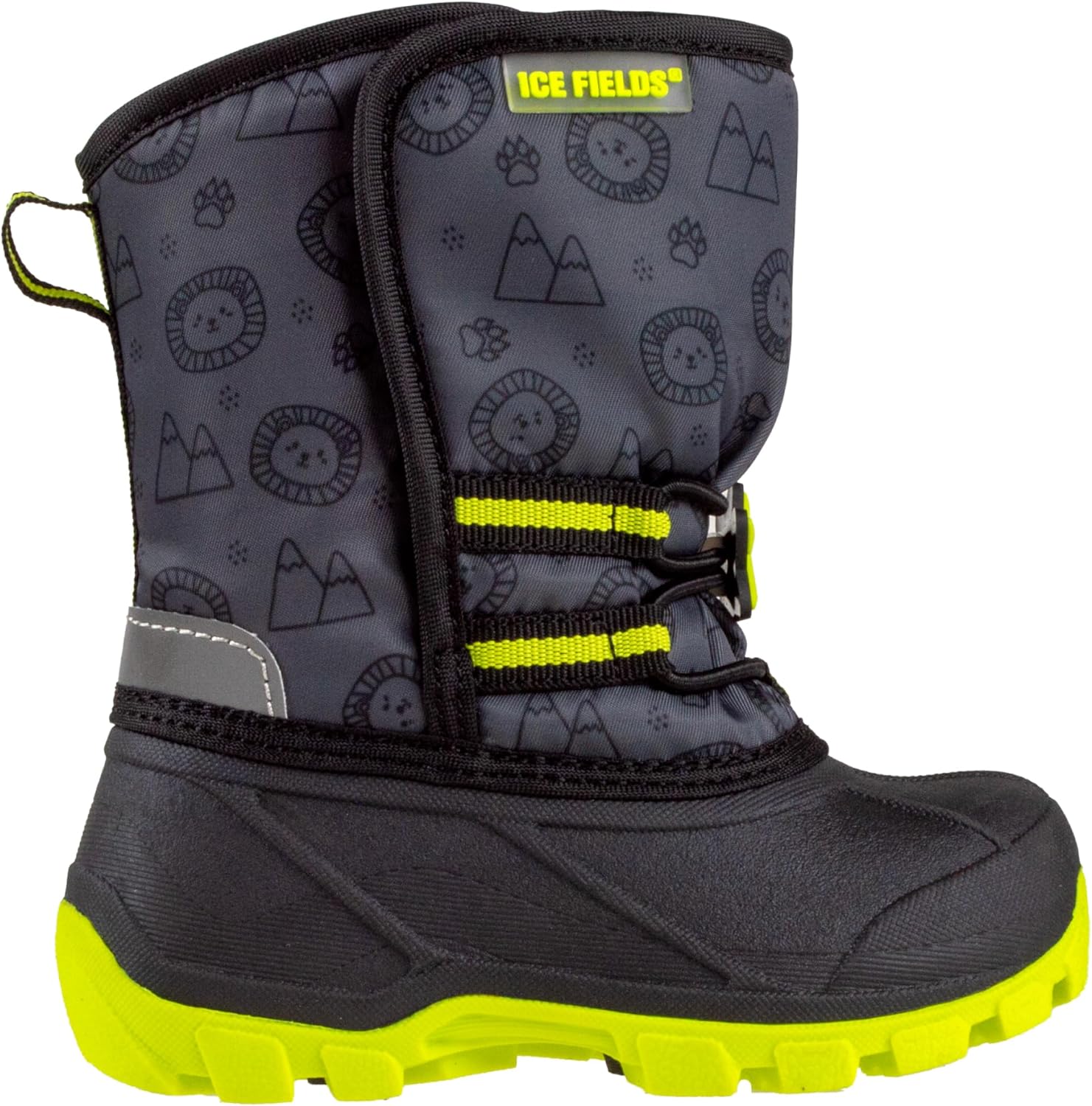 

Детские зимние ботинки Ice Fields Flake для малышей, снегоходные, теплые, водонепроницаемые, с флисовой подкладкой, Grey