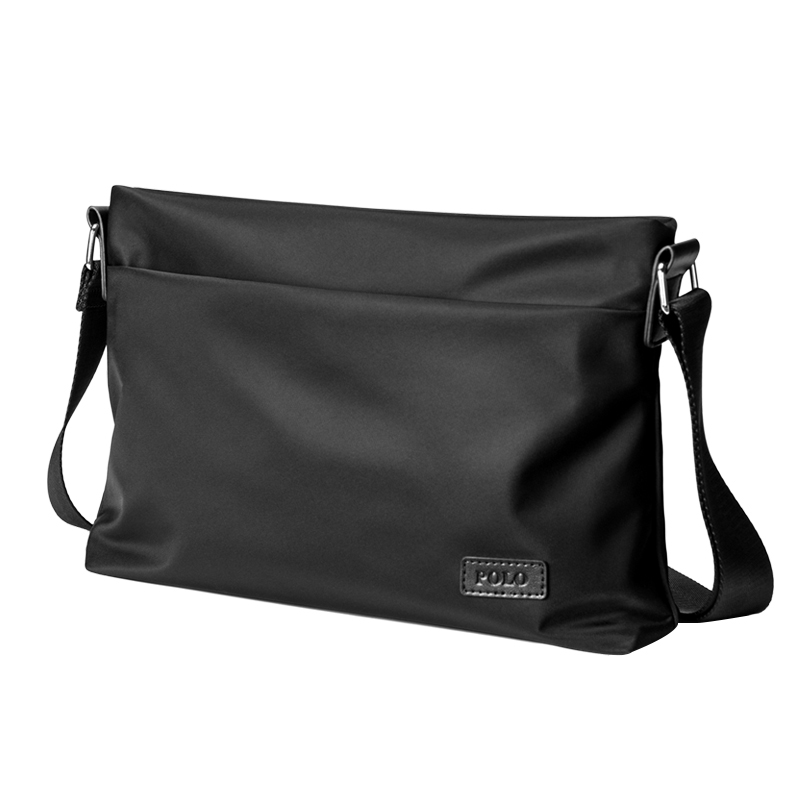 

POLO Тканевая наплечная сумка мужская черная, Black (Style 2)