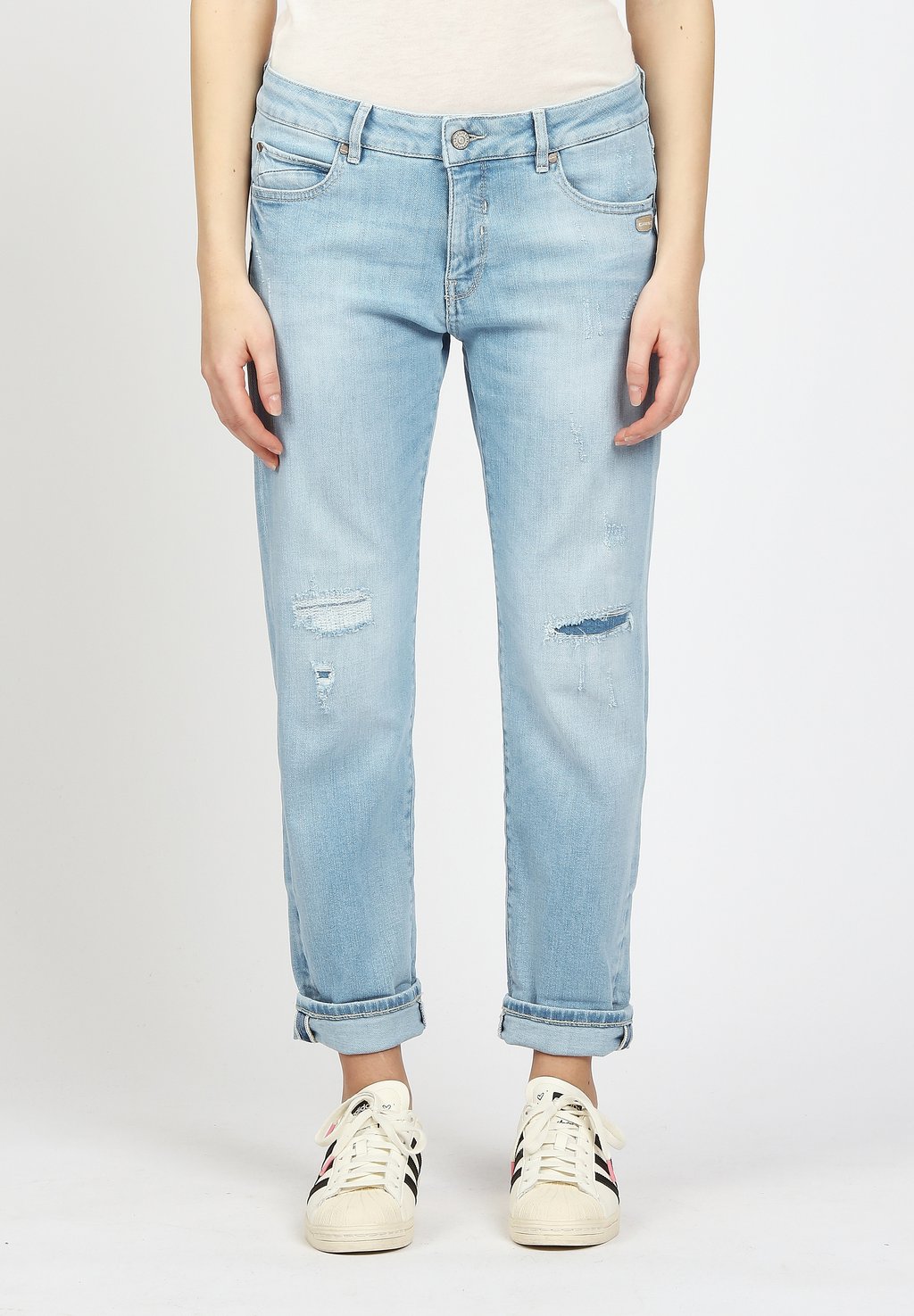 

Джинсы прямого кроя 94NADIA CROPPED Gang, цвет Light Blue Vint