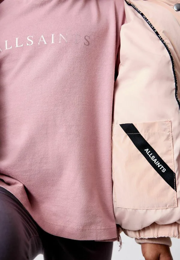 Короткая зимняя куртка прямого кроя со сборками Smallsaints, Light Pink — фото 3