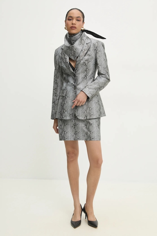 

Кожаная куртка Answear.Lab, серый