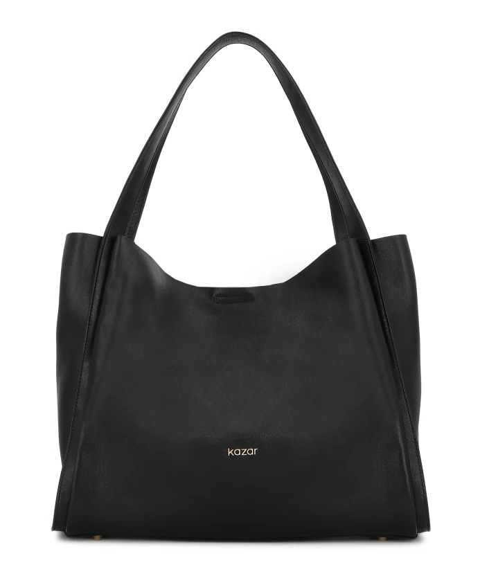 

Черная свободная сумка с двумя ручками. Kazar, черный