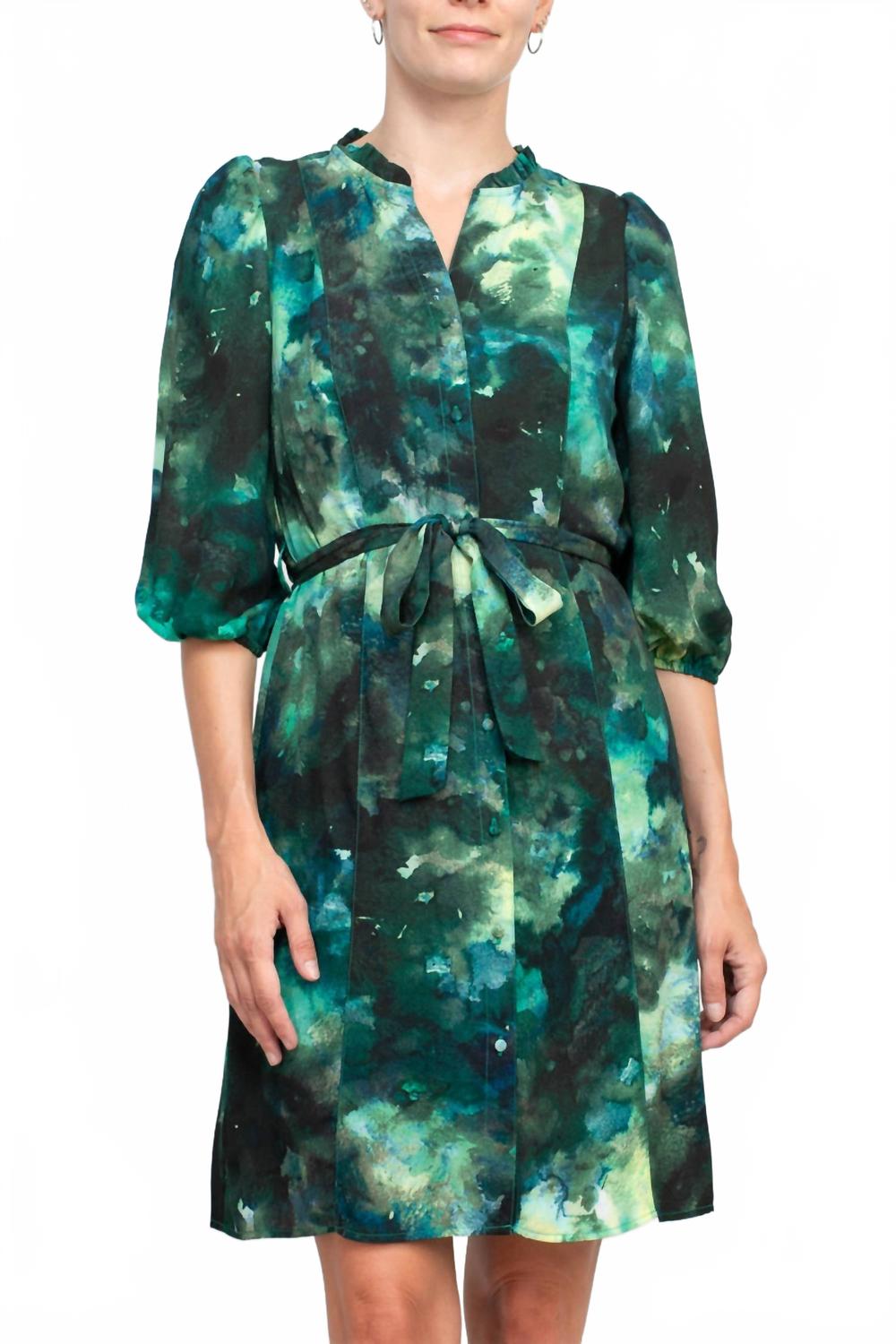 

Nanette Lepore Платье из шифона с принтом, бирюзовый цвет