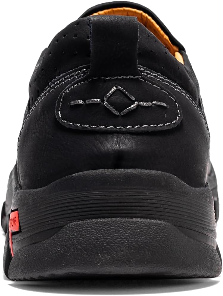 Мужские модные лоферы FLYLAND Basic 1.0, винтажные классические кожаные ботильоны ручной работы, ботинки-чукка, повседневная обувь для работы и офиса, обувь для вождения, черный — фото 4