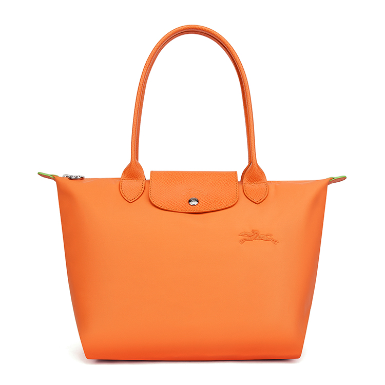 

LONGCHAMP Сумка-пельмень Le Pliage Green Recycled Canvas с кожаной отделкой Средняя Женская Оранжевая