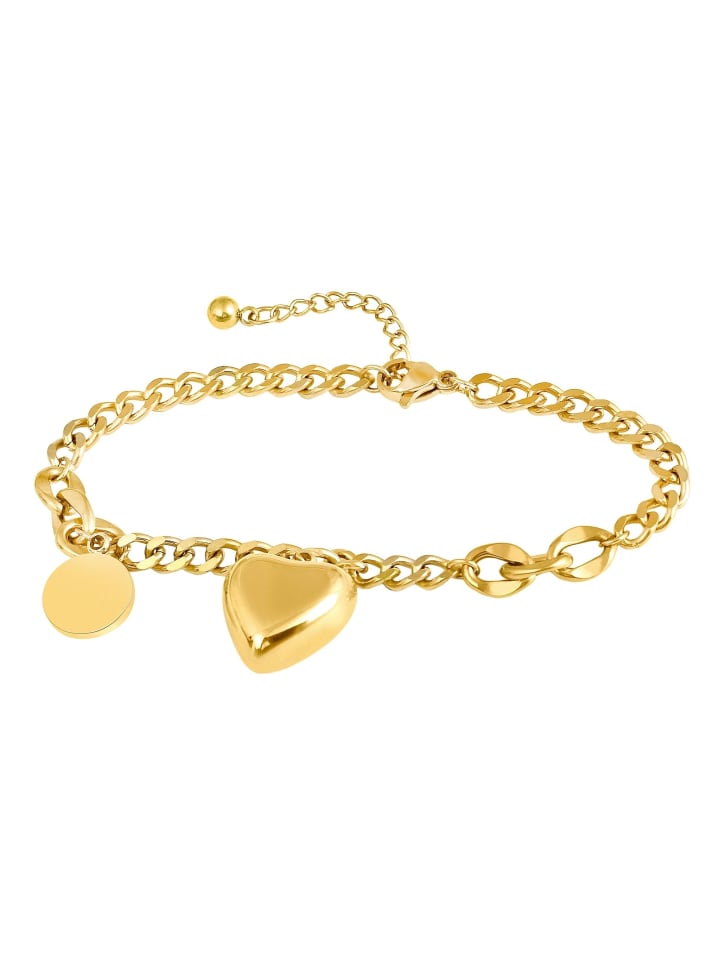 

Adeliás Женский кулон - подвеска в форме сердца из нержавеющей стали в золотом исполнении