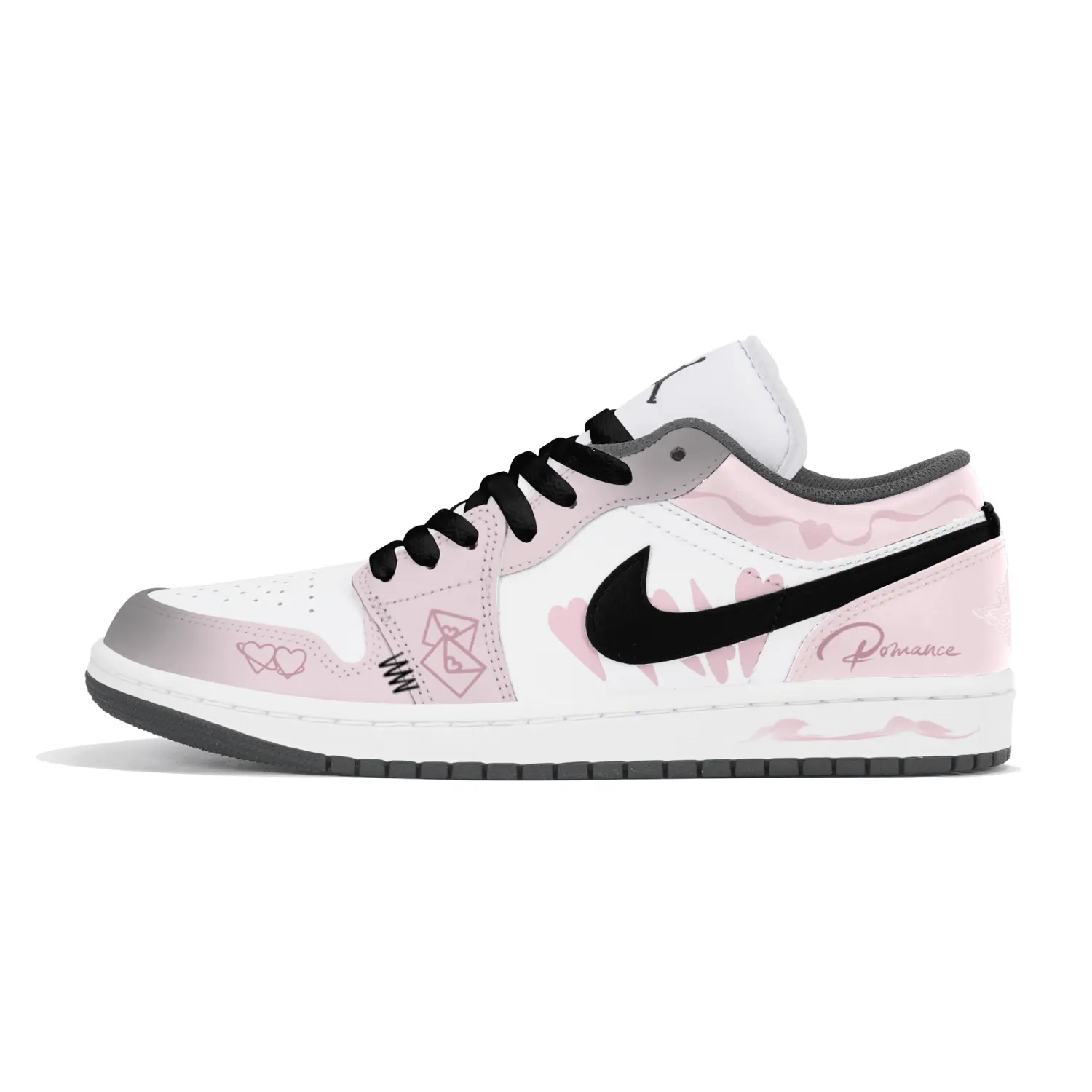 

Jordan Кроссовки баскетбольные мужские низкие Pink с технологией Air 1, противоскользящие и устойчивые к истиранию