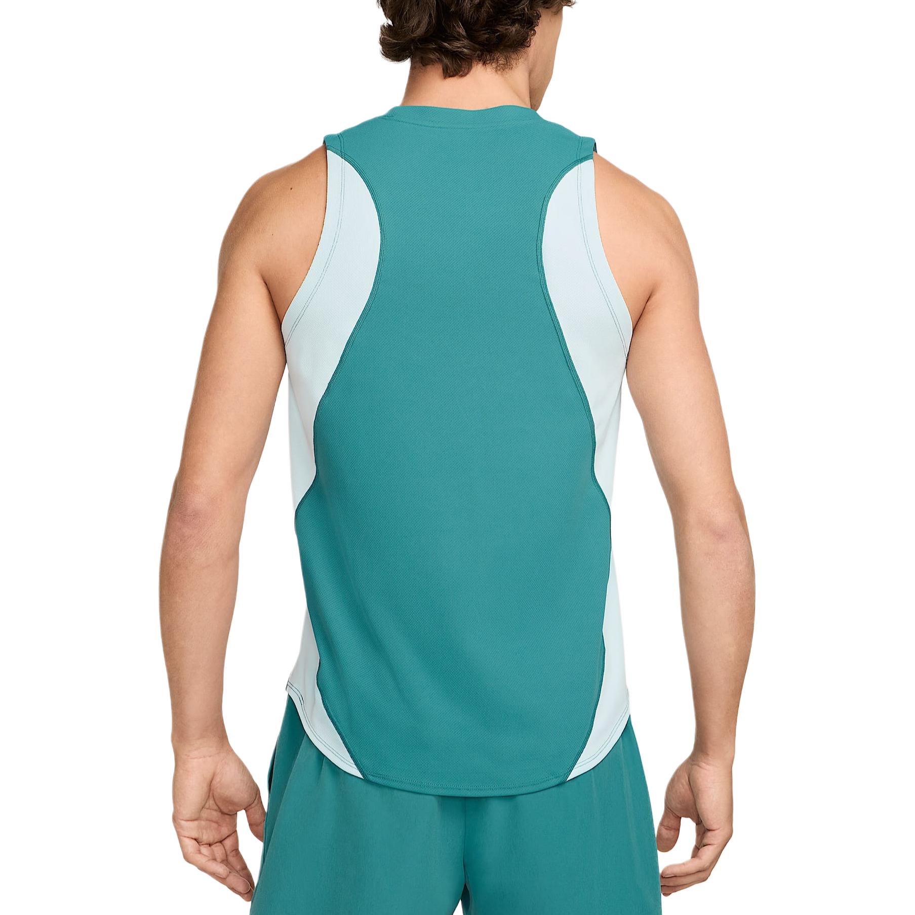 Мужская теннисная майка Court Slam Dri FIT Nike, зеленый/белый — фото 4