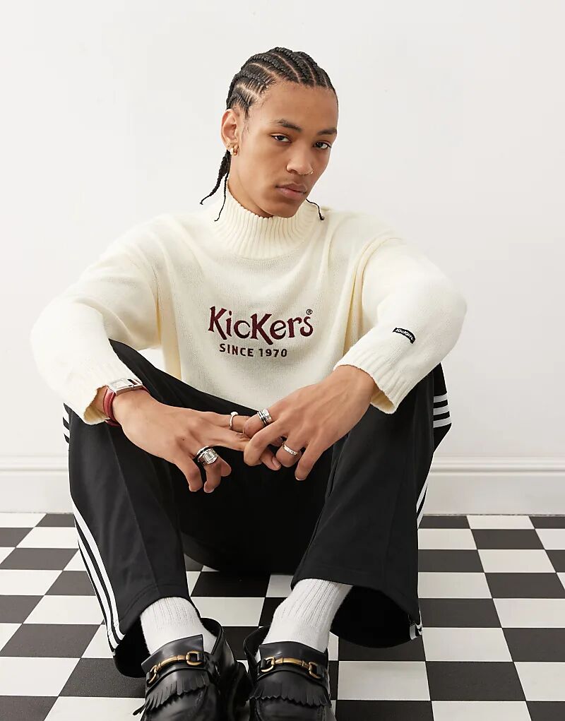 

Джемпер унисекс с воротником-стойкой и вышитым логотипом Kickers