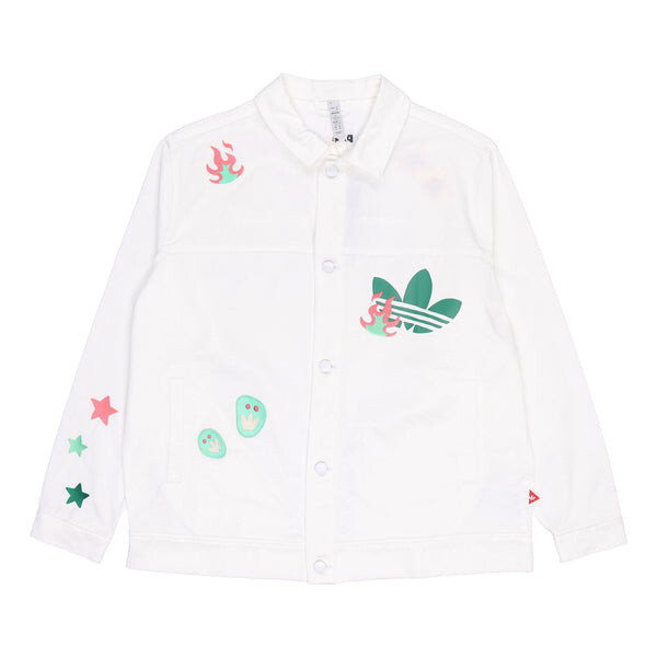 

Куртка adidas originals SS22 Logo Cartoon Printing Sports Jacket Unisex White, мультиколор