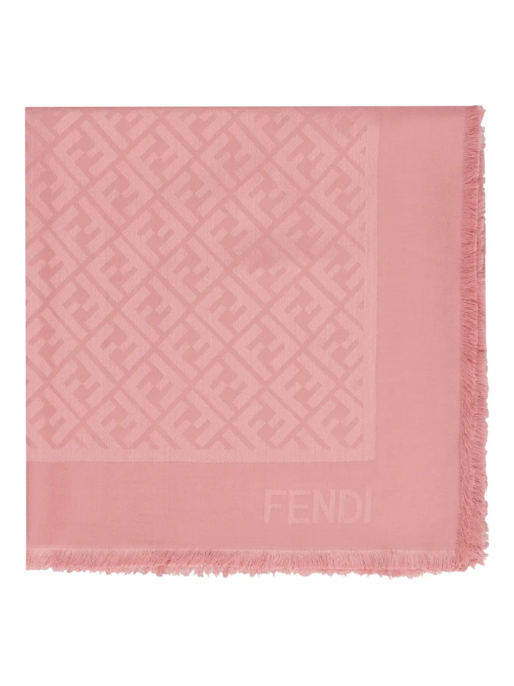 

Шаль с логотипом и бахромой по краю FENDI, розовый