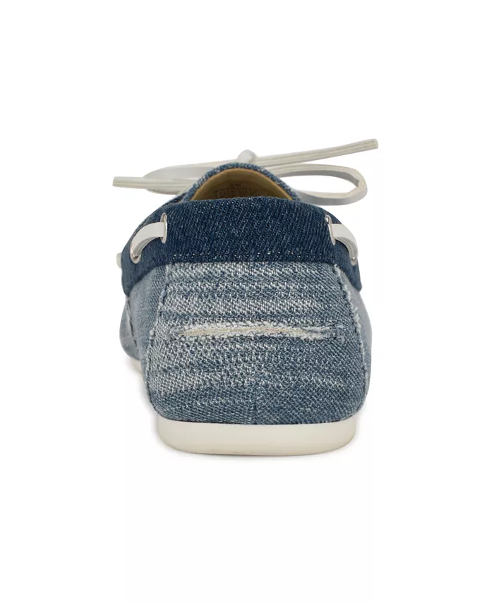 Женские яхтенные слипоны Boat Shoes Nine West, синий — фото 3