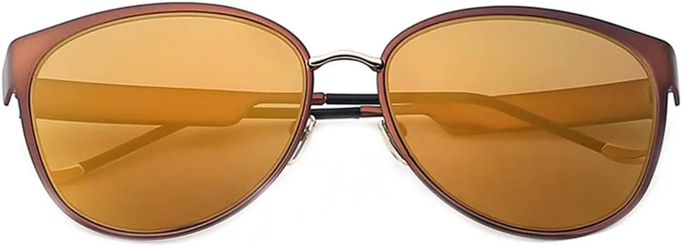 

Женские дизайнерские солнцезащитные очки OWL, металлические, модные, в стиле «кошачий глаз», авиаторы, ретро, ​​зеркальные и с дымчатыми линзами, 86019 Brown Mirror