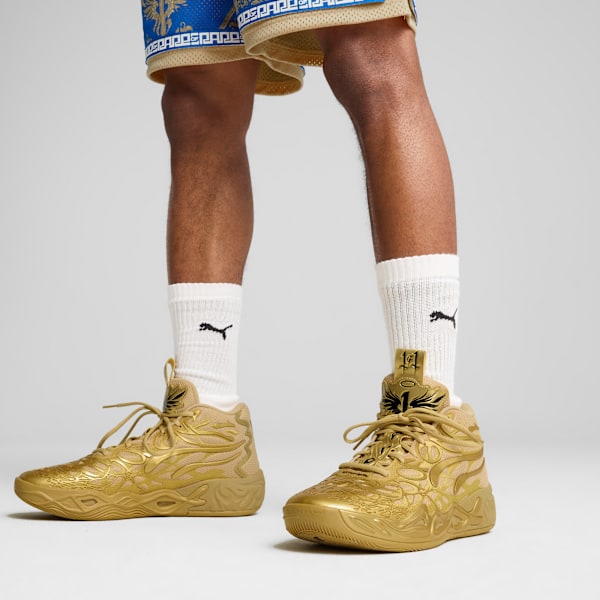 Мужские баскетбольные кроссовки Puma X Lamelo Ball Mb.04 Golden Child, металлик — фото 2