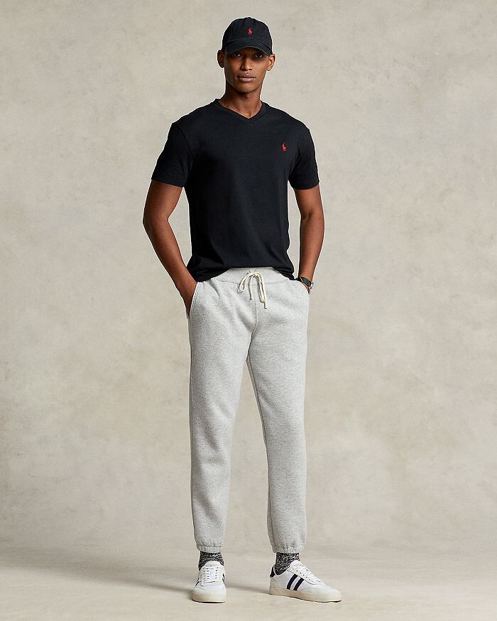 Футболка классического кроя с V-образным вырезом Polo Ralph Lauren, черный — фото 2