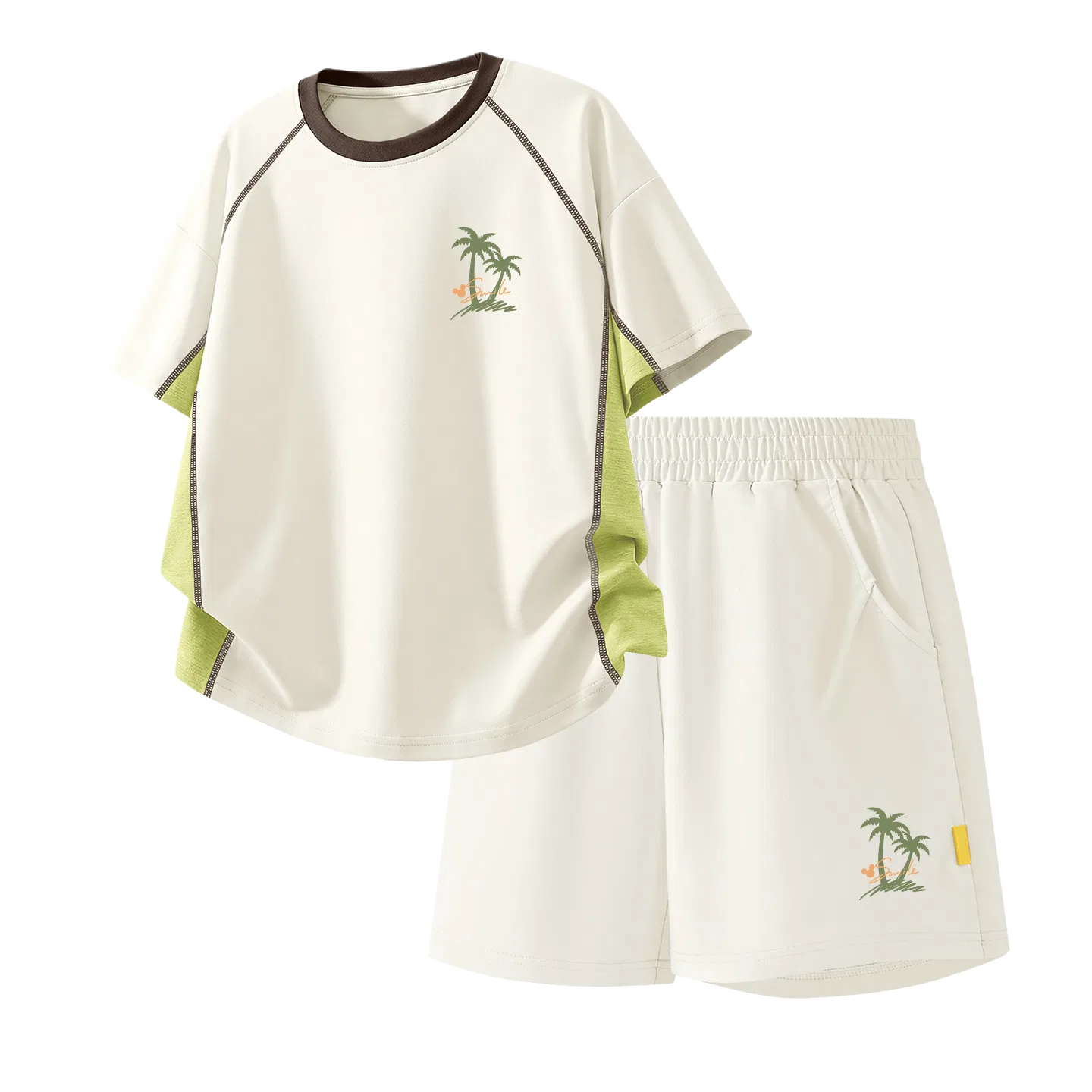 Детский спортивный костюм Casual Sportswear Two Piece Set Disney, Coconut Palm Mickey K White+Coconut Palm Mickey K_Bottom Right Mist White