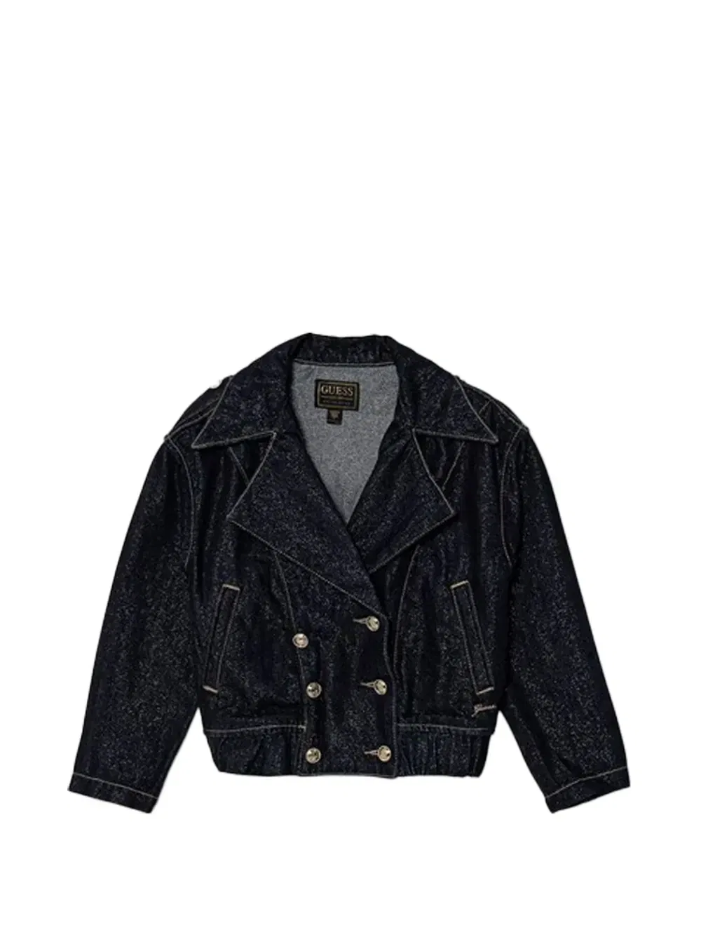 Укороченный двубортный жакет GUESS Kids, синий
