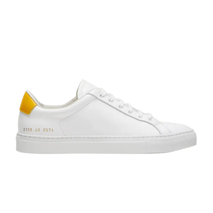 Кроссовки Common Projects Wmns Retro Low White Yellow, белый