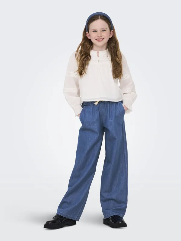 Брюки-Палаццо kogbea Only Girls, Medium Blue Denim