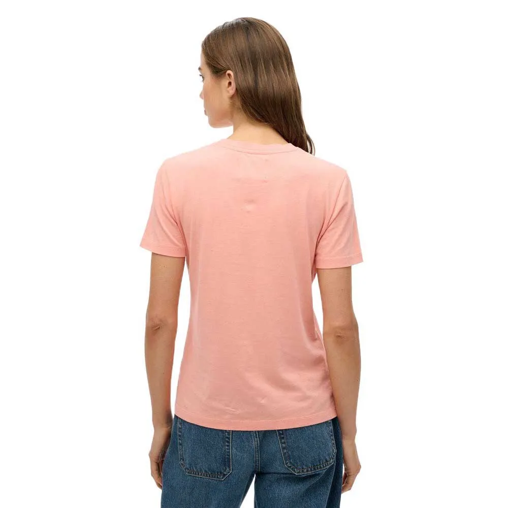 Футболка с коротким рукавом Superdry Vl Rhinestone Slim, оранжевый — фото 2