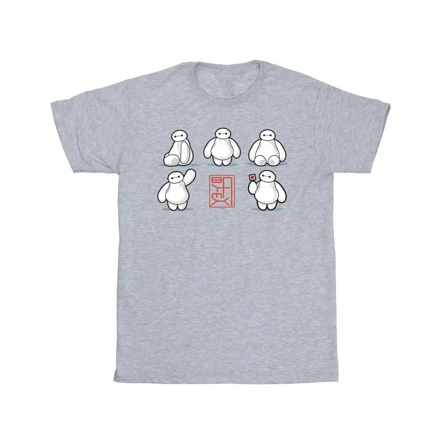 Футболка детская с принтом Baymax Disney, серый — фото 2