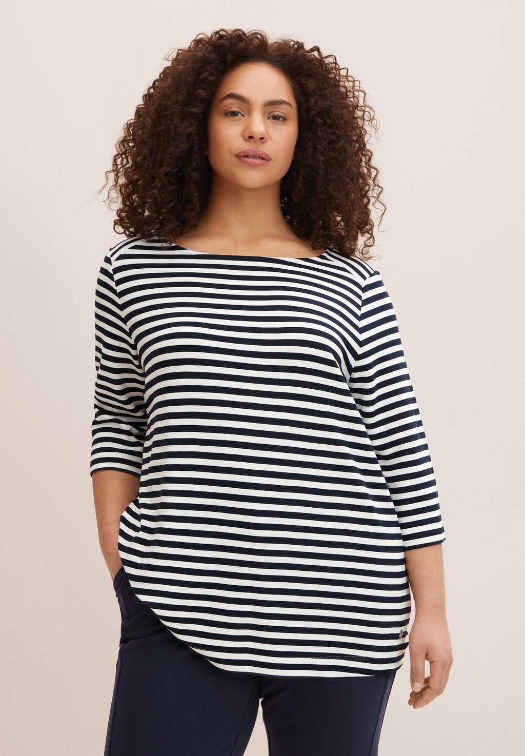 

Рубашка с длинным рукавом MY TRUE ME TOM TAILOR, цвет navy white regular stripe