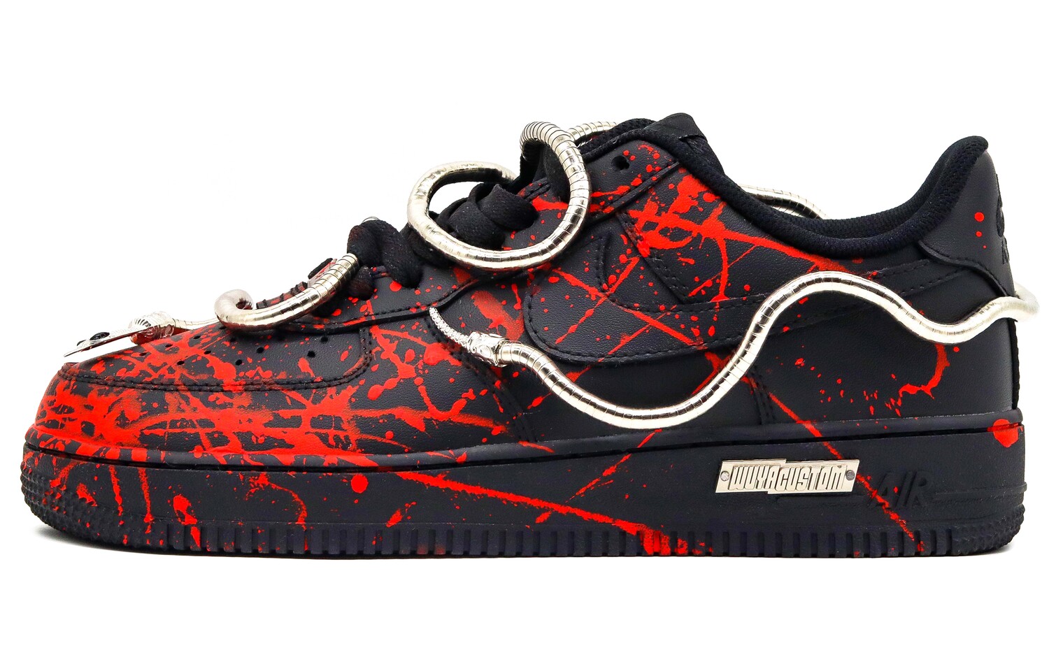 

Кроссовки Nike Air Force 1 Skateboarding Shoes Men Low-top Black/Red, черный/красный