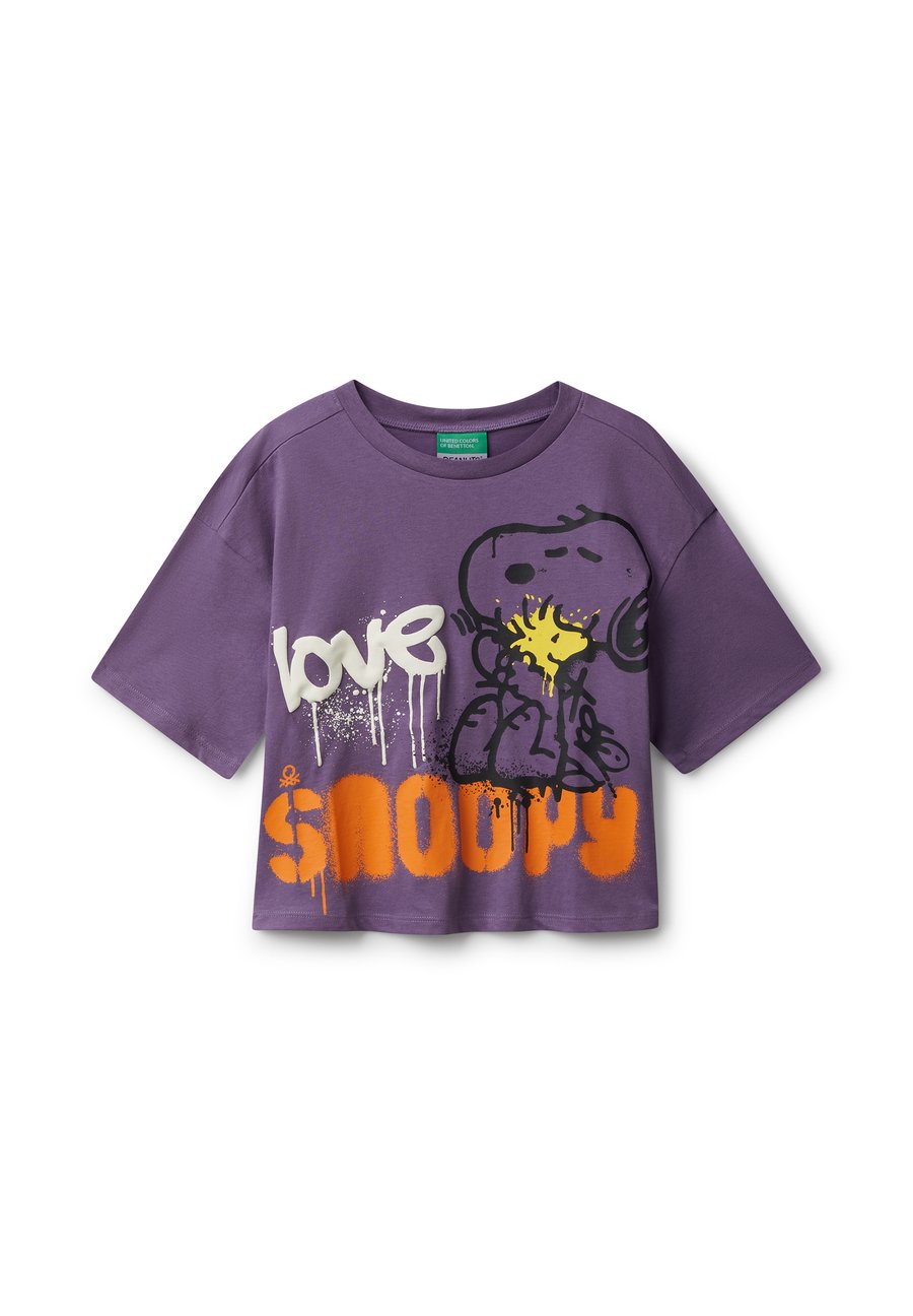 

Футболка United Colors of Benetton BOXY FIT PEANUTS, Violet/Lilac