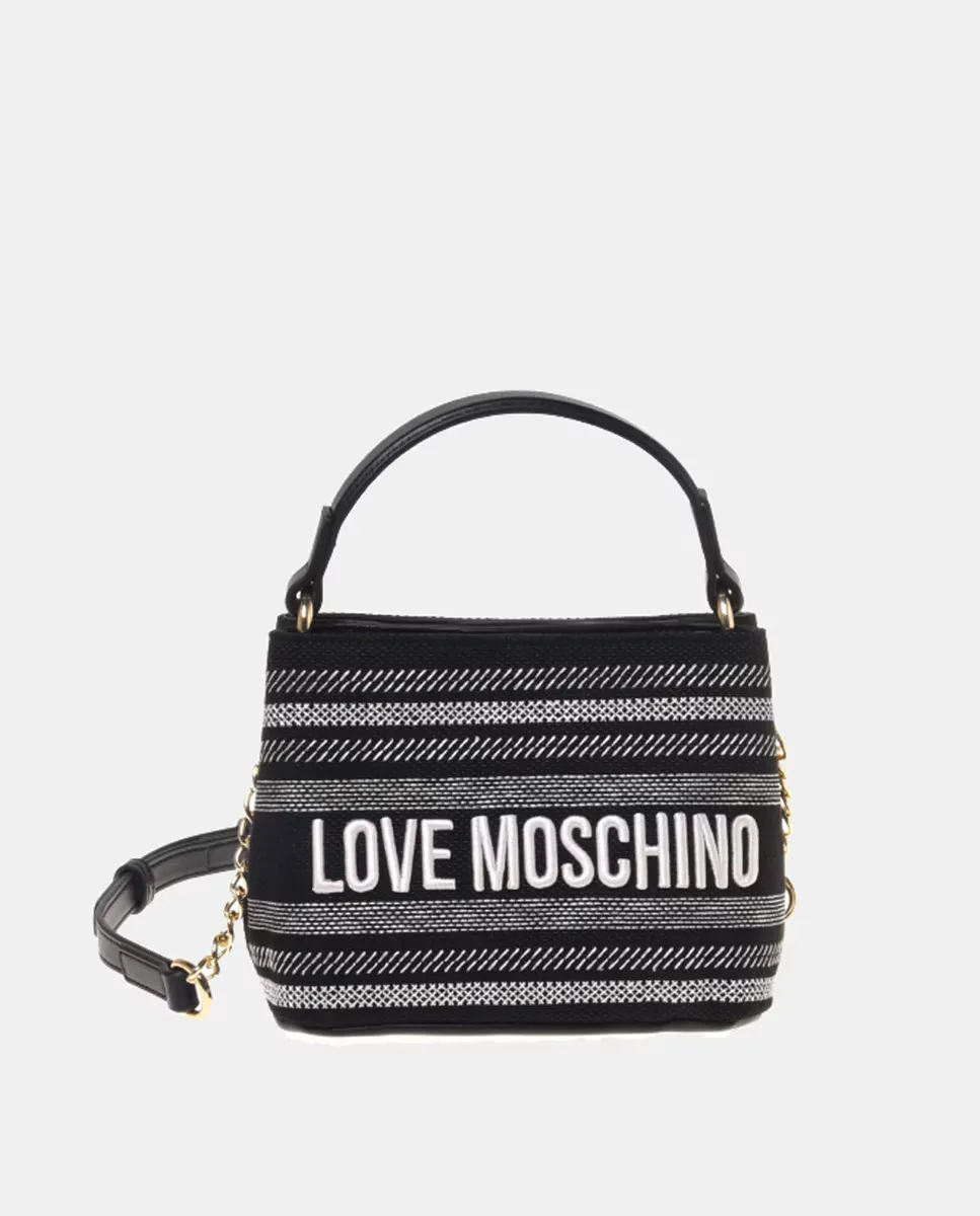 

Черная сумка через плечо со съемным плечевым ремнем Love Moschino, черный