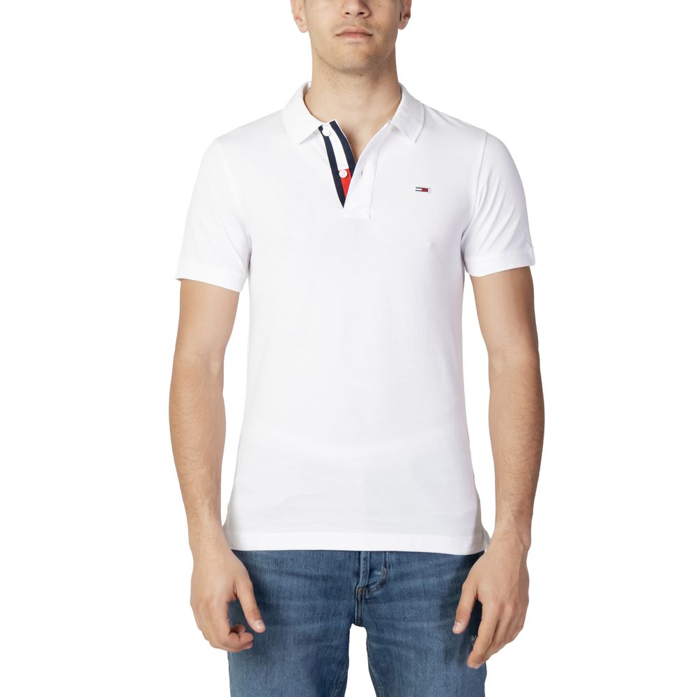 

Белая хлопковая рубашка поло Tommy Jeans