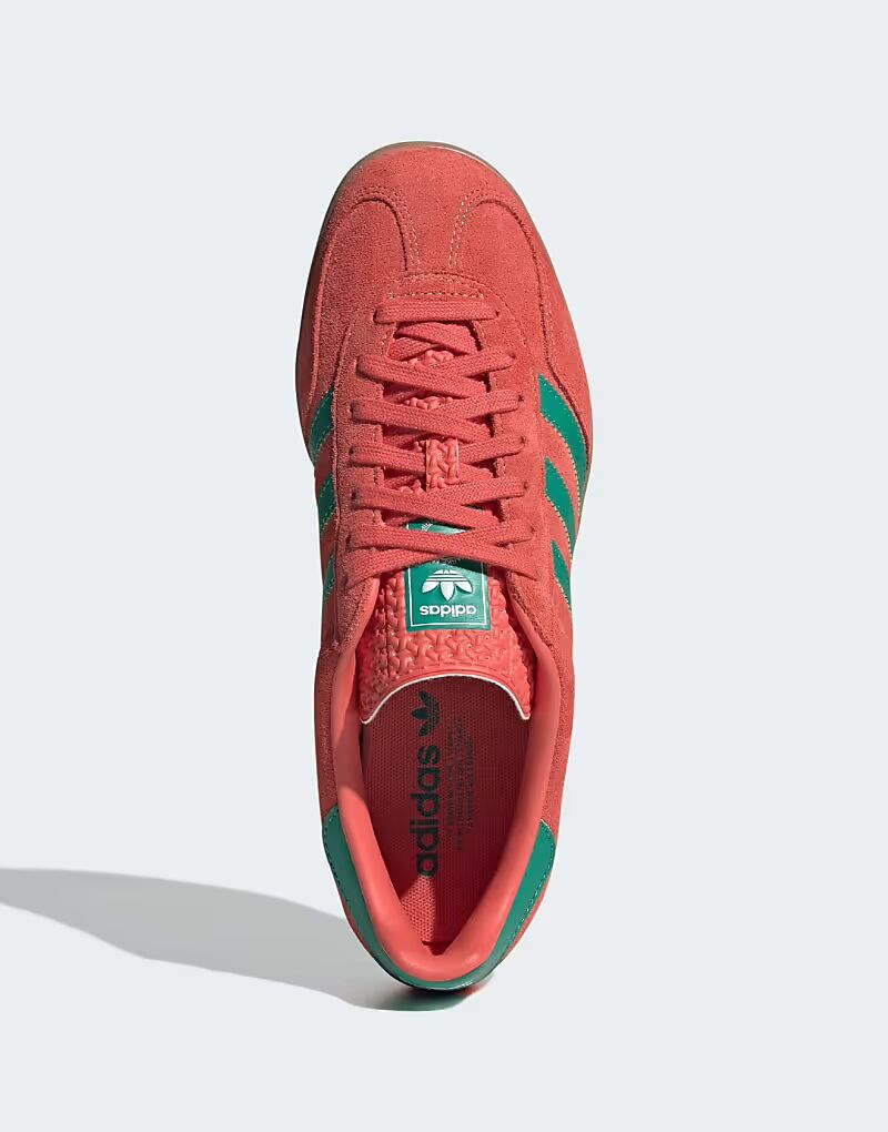 Кроссовки для дома Adidas Originals Gazelle в любимых алых и зеленых тонах — фото 2