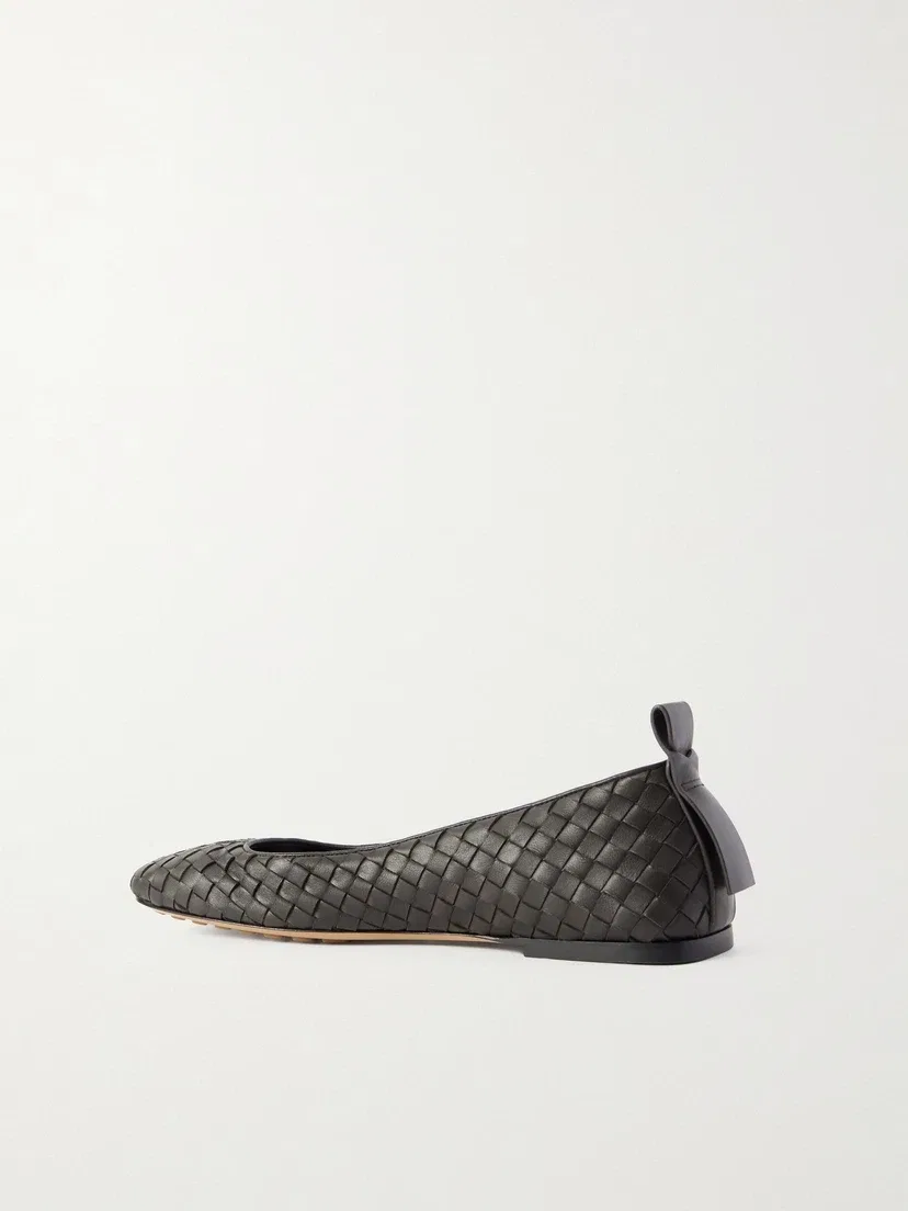 Балетки из кожи «интреччато» Charlotte BOTTEGA VENETA, коричневый — фото 3