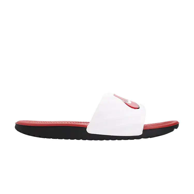 

Кроссовки Nike Kawa Slide JDI GS 'University Red', белый, Черный, Кроссовки Nike Kawa Slide JDI GS 'University Red', белый