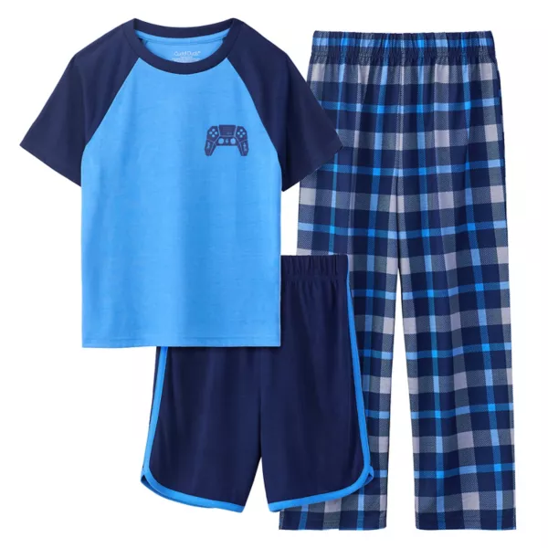 

Комплект из 3 предметов: верх и штаны пижамы для мальчиков 4-12 лет Cuddl Duds, цвет gamer