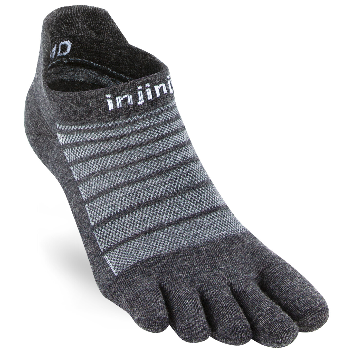 

Носки для бега Injinji Run Lightweight No Show Wool, цвет Slate