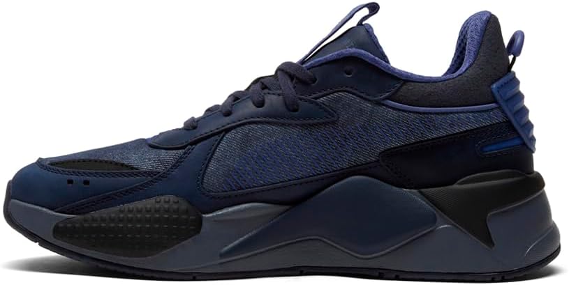 Мужские кроссовки PUMA RS-X Latin Punk с шнуровкой, повседневные - синие — фото 3