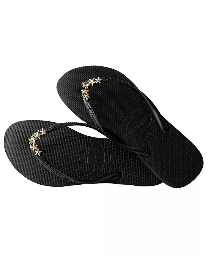 Женские сандалии на круглом носке Slim Stars Havaianas, черный — фото 4