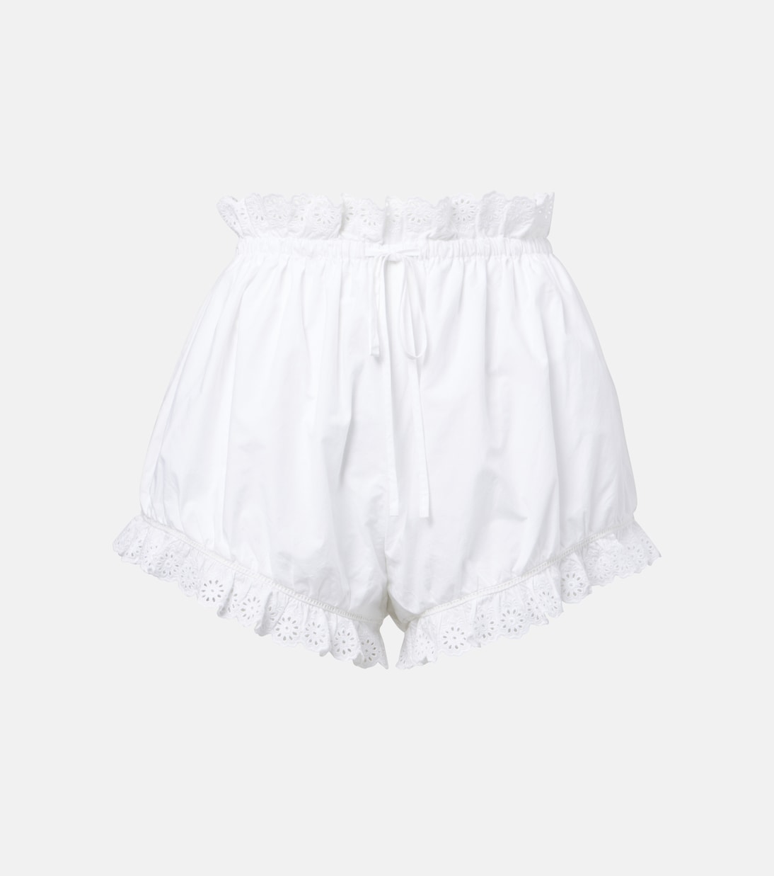 

Шорты Ezra из хлопка с вышивкой ришелье Posse, Vintage White