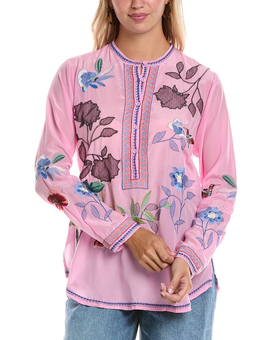 

Джонни Вас Шелковая блузка Нья Johnny Was, розовый