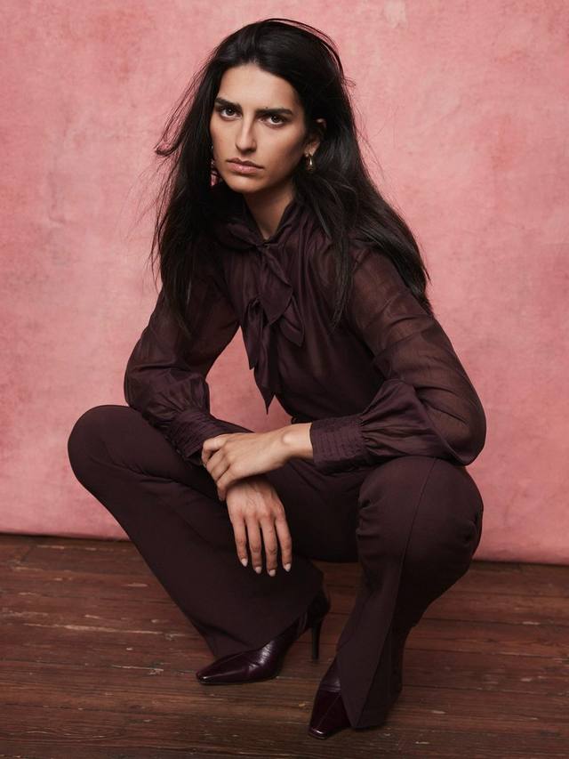 

Блузка с длинными рукавами и бантиком Mint Velvet, Red Burgundy