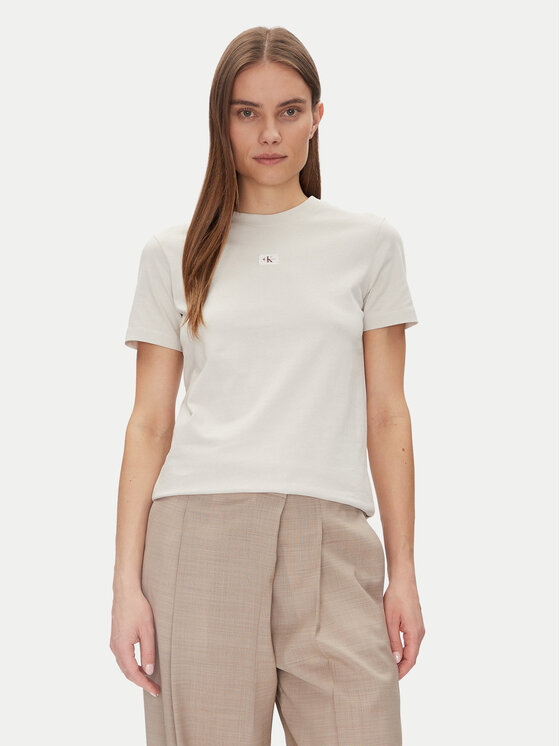 

Футболка обычного кроя J20J225243 Calvin Klein Jeans, бежевый