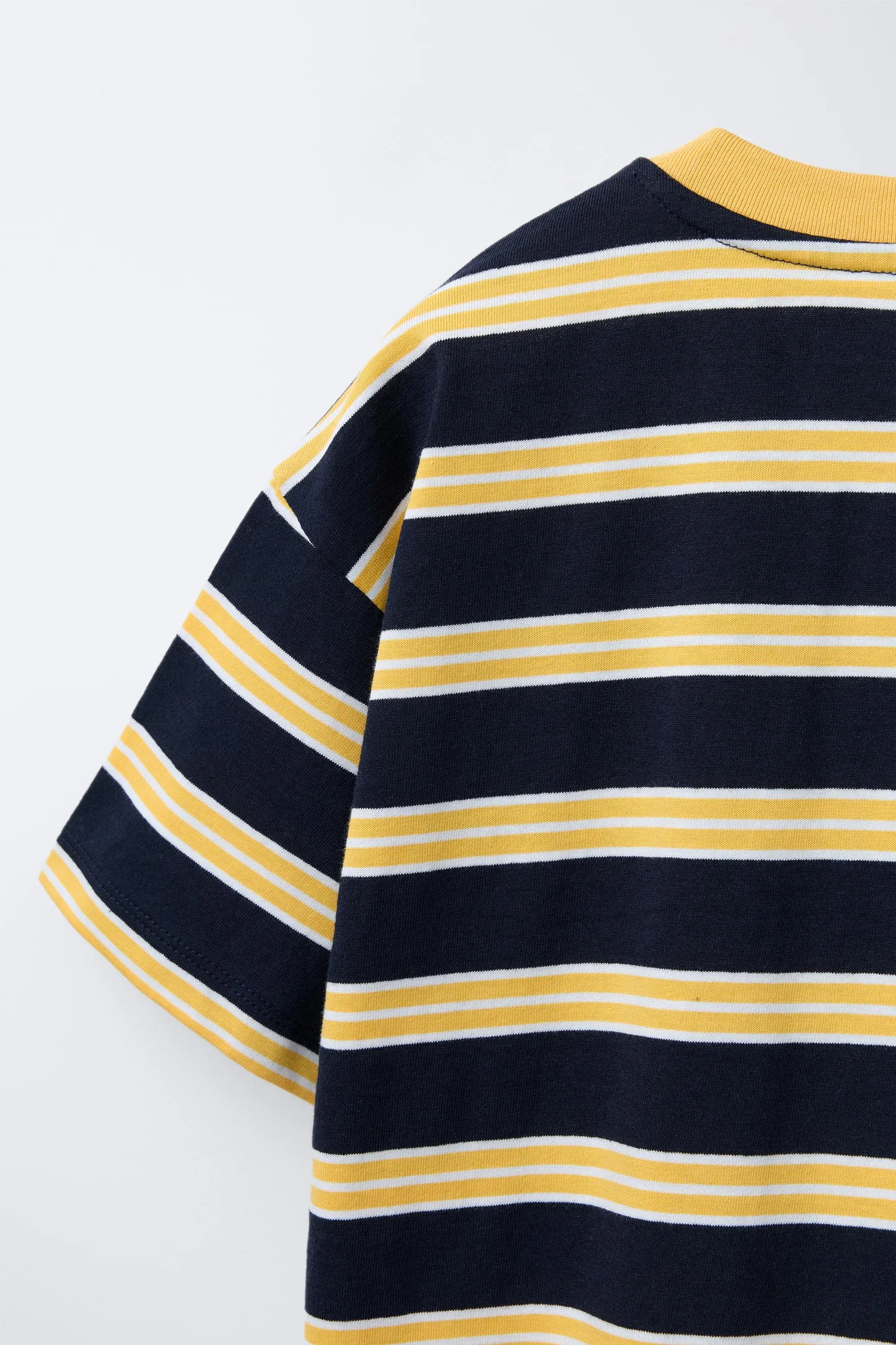 Zara Полосатая футболка с вышитым слоганом — фото 4
