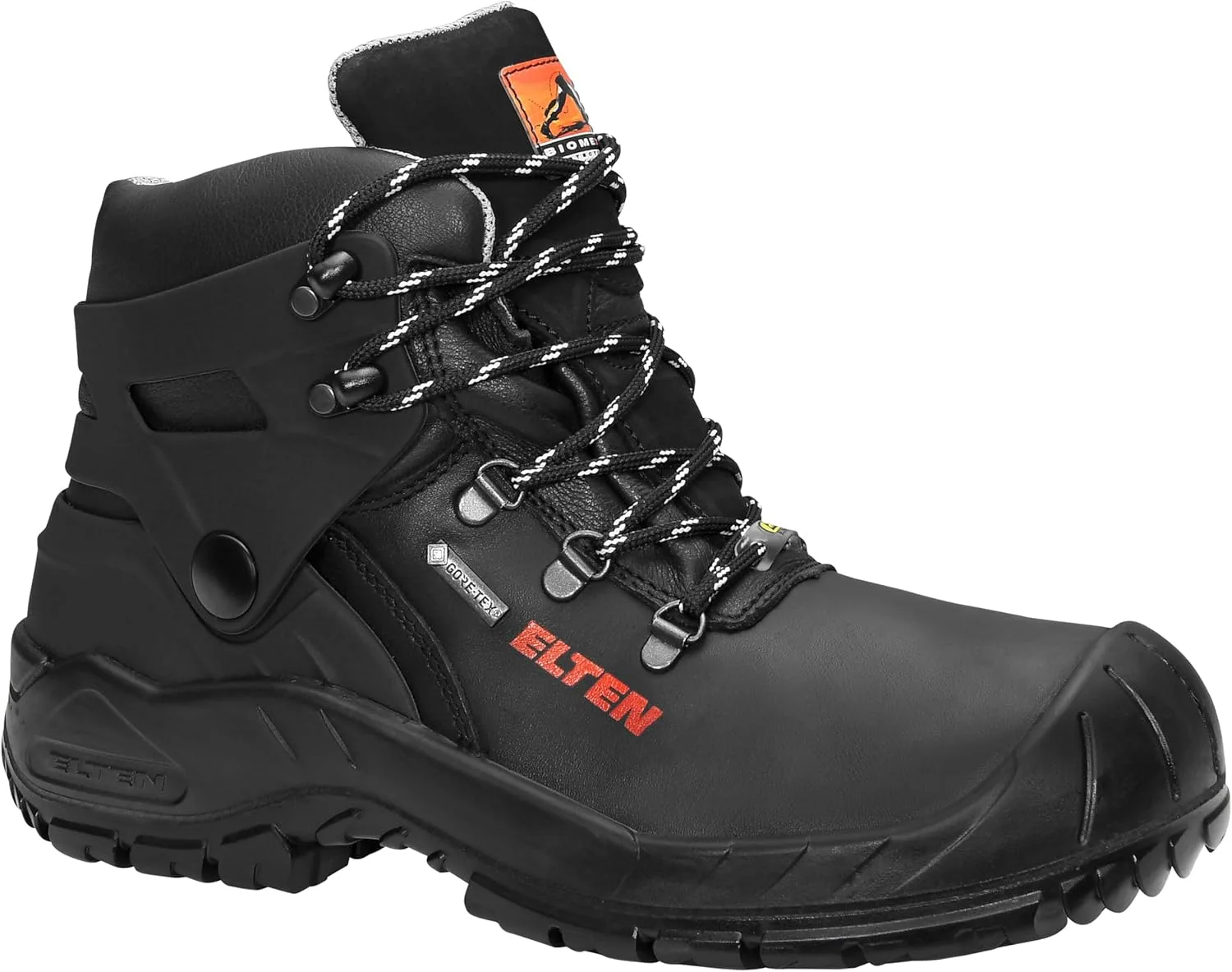 Мужские рабочие ботинки ELTEN Renzo Biomex GTX S3 CI, защитная обувь на шнуровке, сертифицированы по стандарту EN ISO 20345: S3 CI, стальные защитные носки, Gore-Tex, обогреватель для холодной погоды, черный