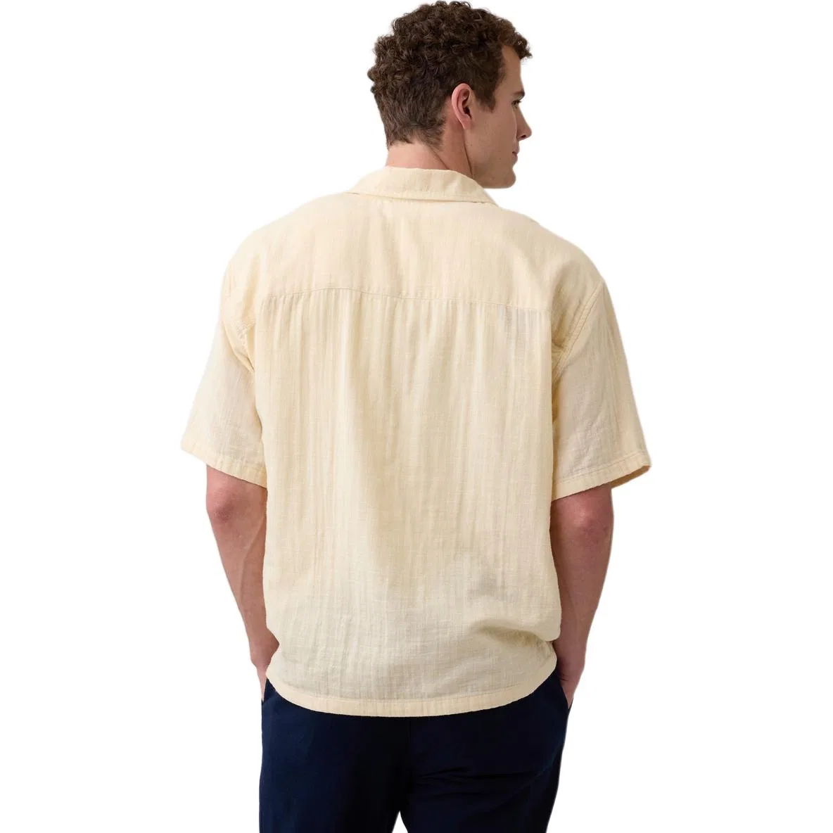 Рубашка мужская, умеренная, Other GAP, Cream Yellow — фото 4