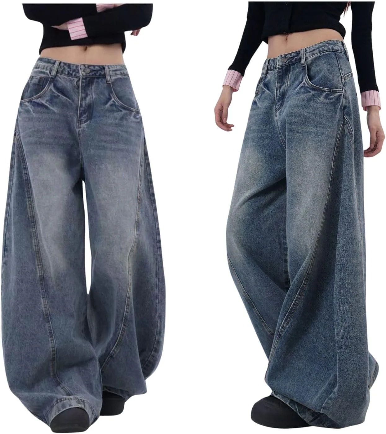 

Брюки джинсы Baggy High Waisted для женщин BeRamg