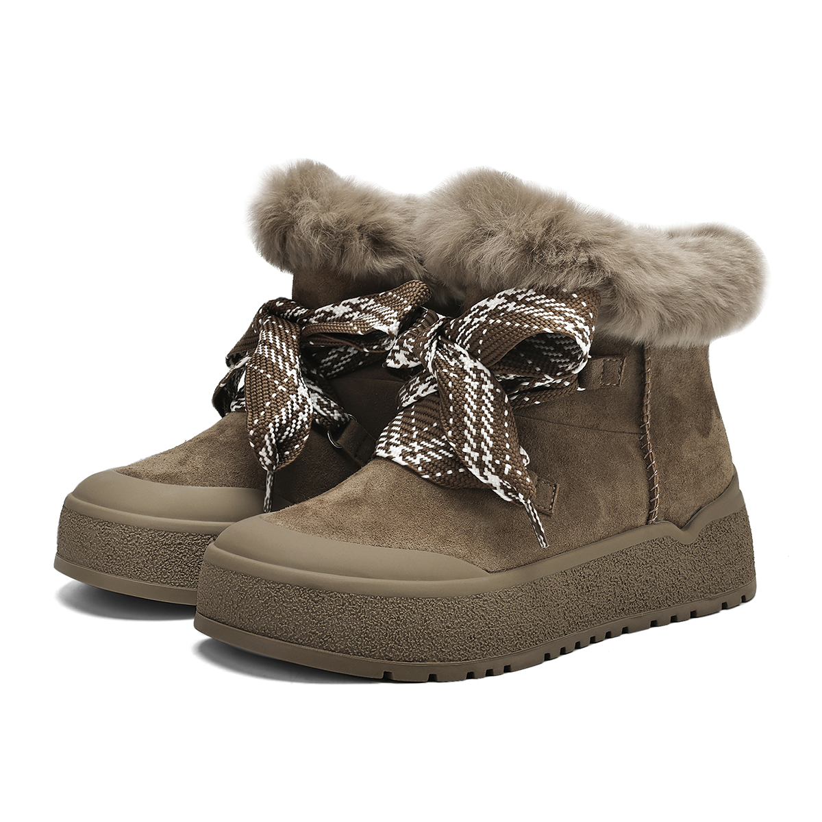 Короткие зимние ботинки женские SAFIYA, Khaki