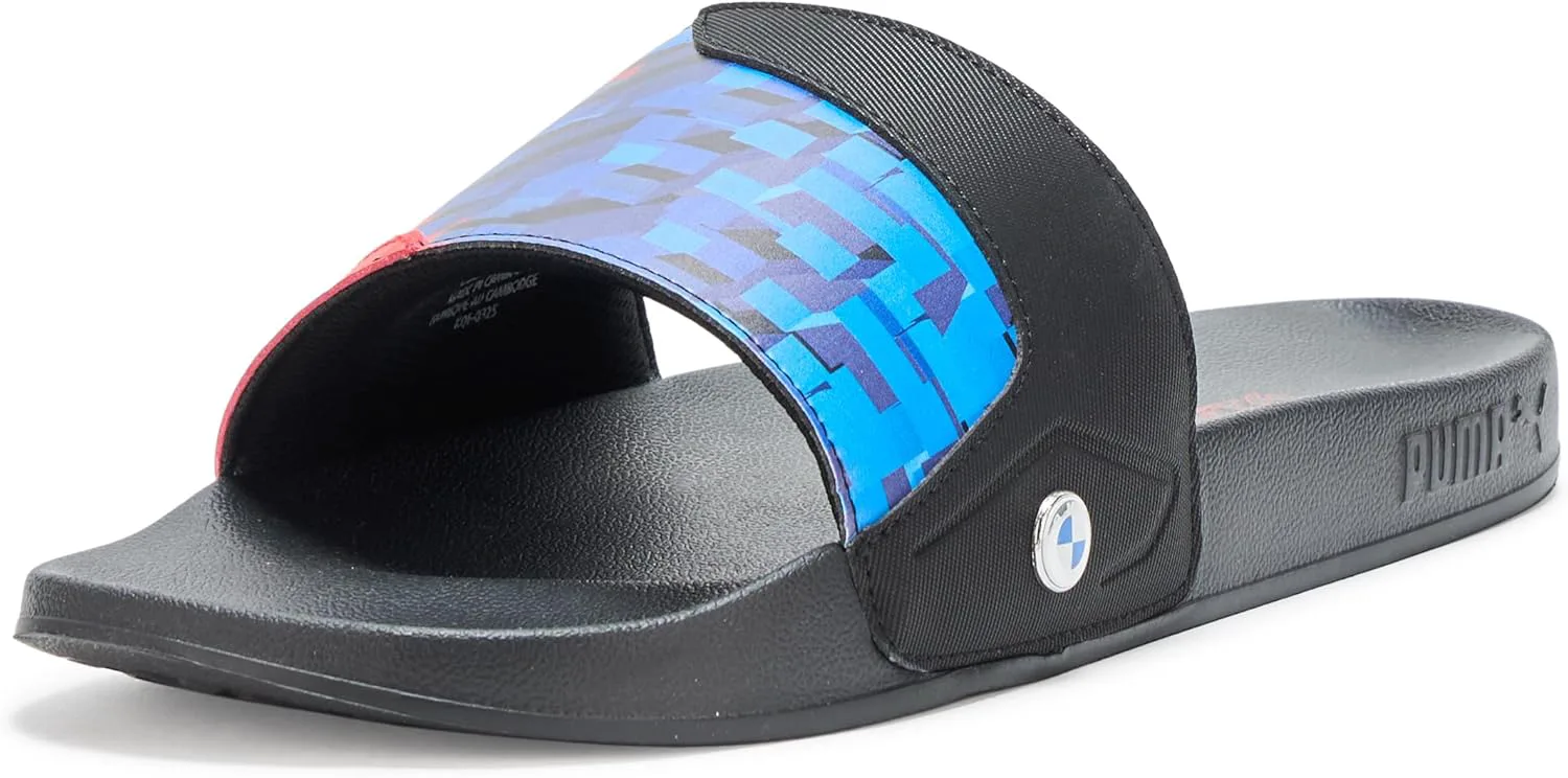 Мужские сандалии PUMA BMW M Motorsport Logo Leadcat 2.0 Slide Casual - белые, черный