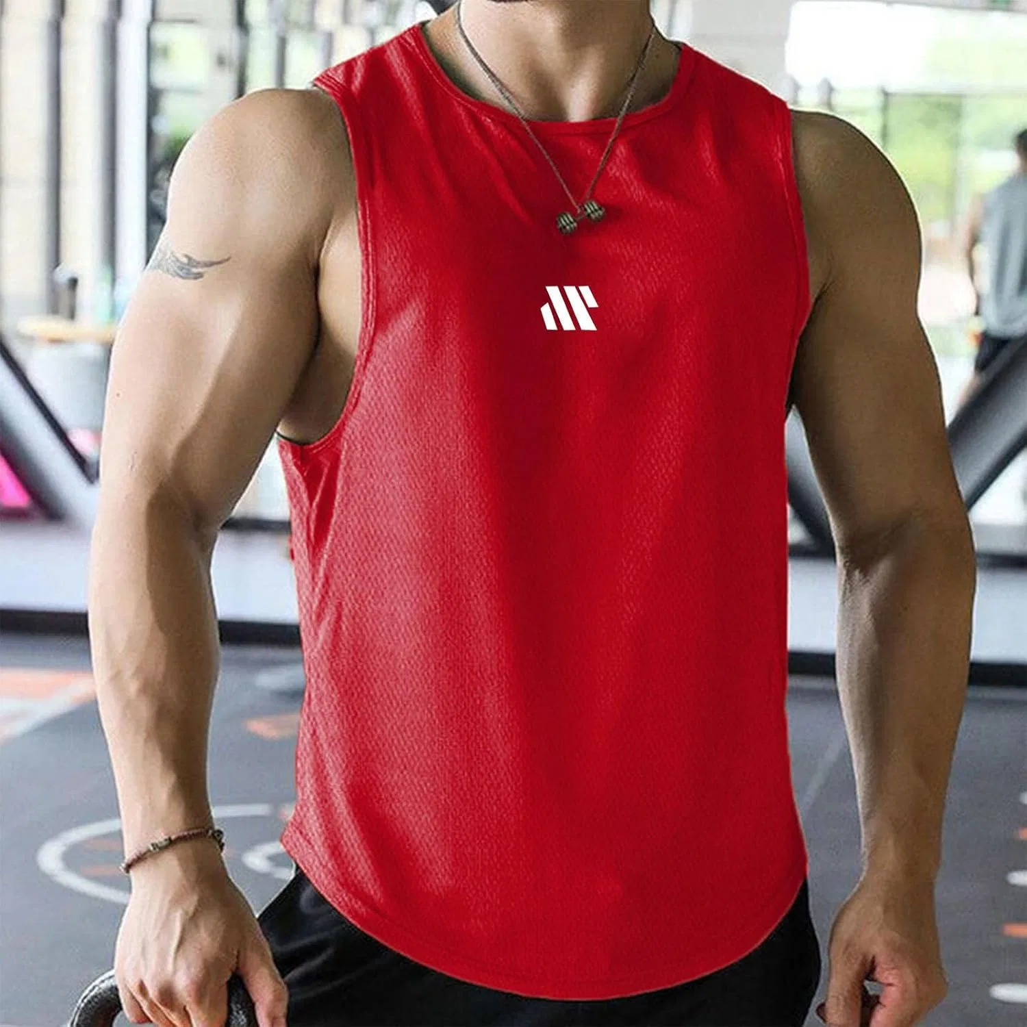 Мужской топ-безрукавка Muscle Shirt, Generic, красный — фото 2
