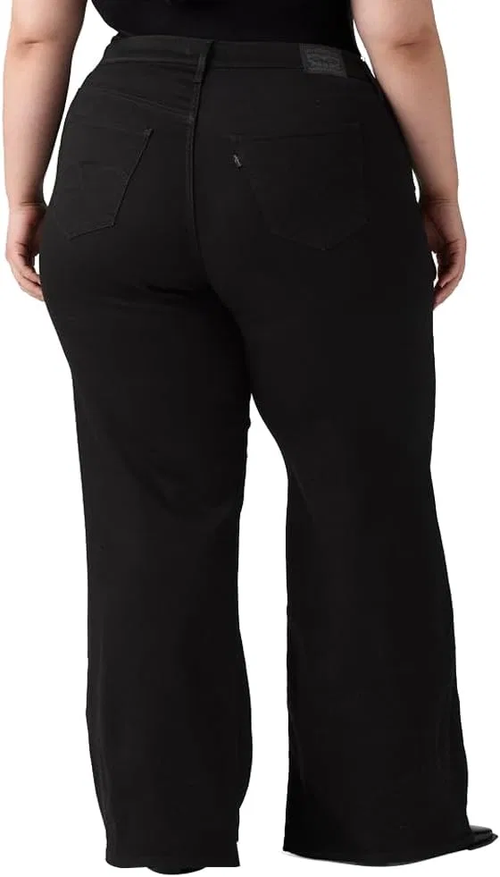 Levi's женские джинсы 318 Shaping Wide Leg, черный — фото 2